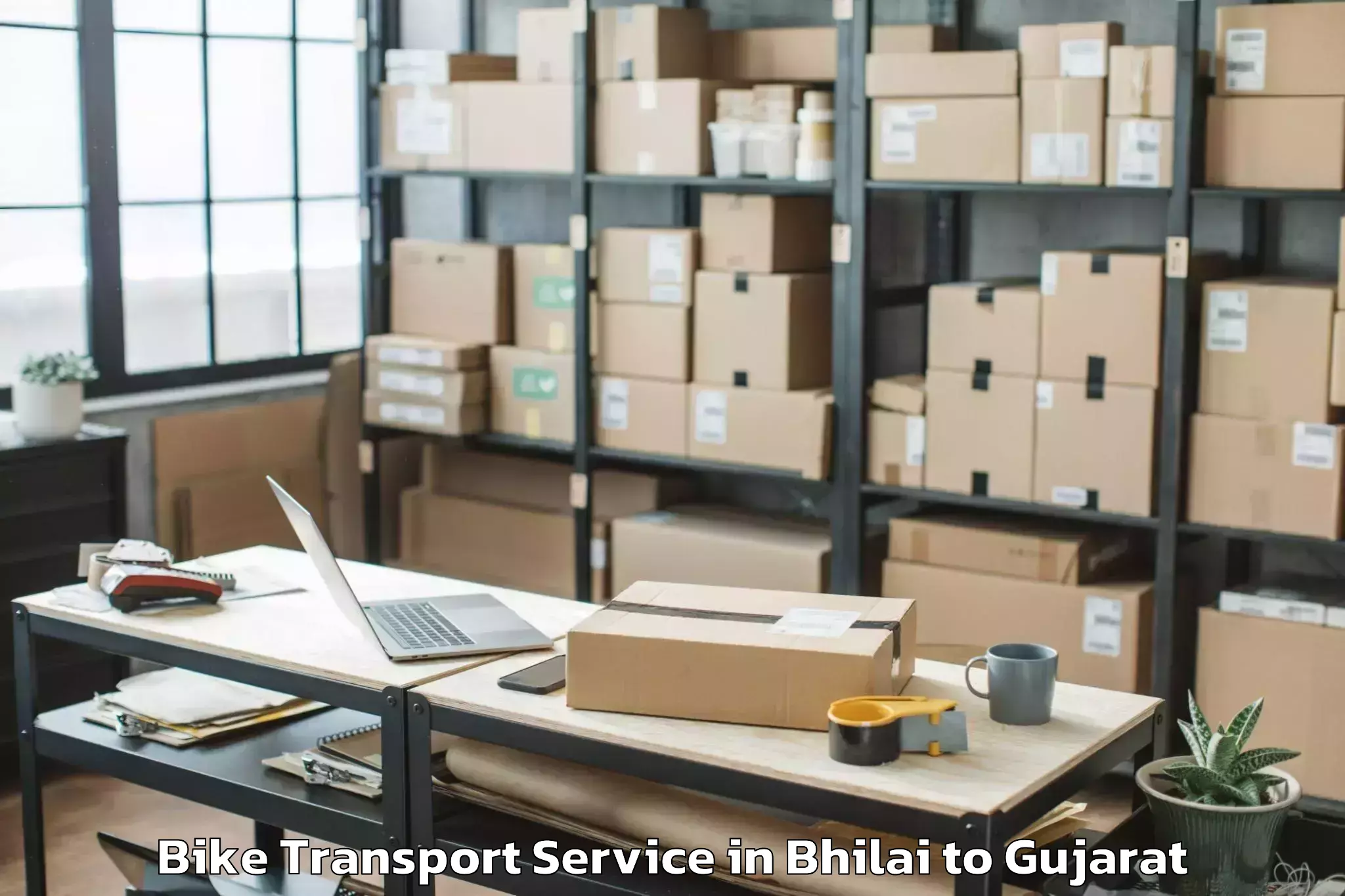 Easy Bhilai to Gussar Bike Transport Booking